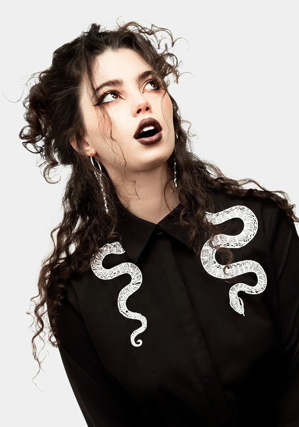 Slither Embroidered Snake Shirt - Image 7