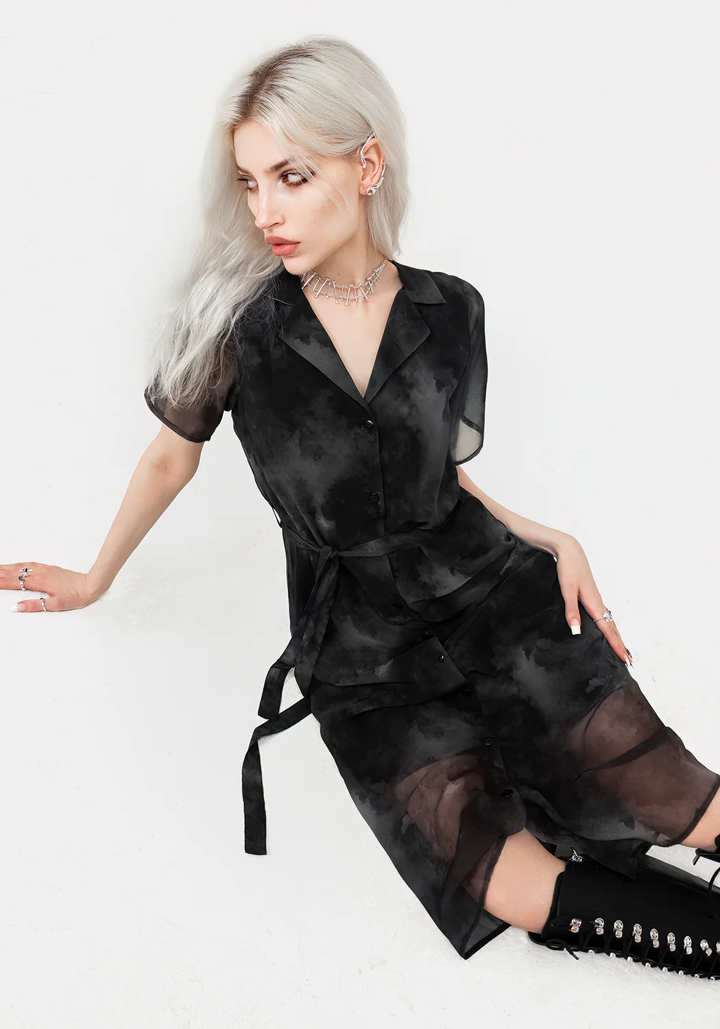 Tempest Midi Tie Waist Shirt Dress - Image 4