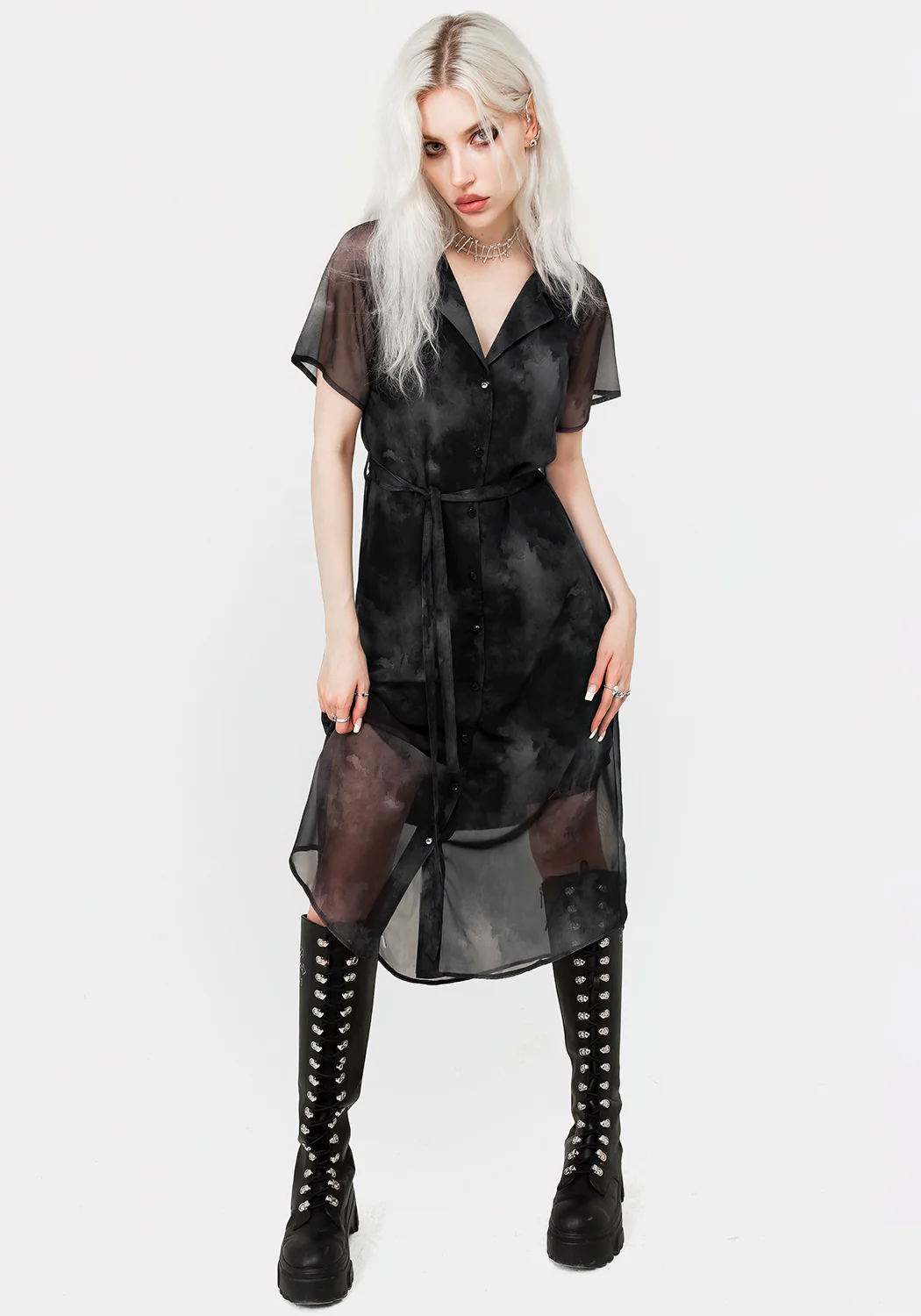Tempest Midi Tie Waist Shirt Dress - Image 7