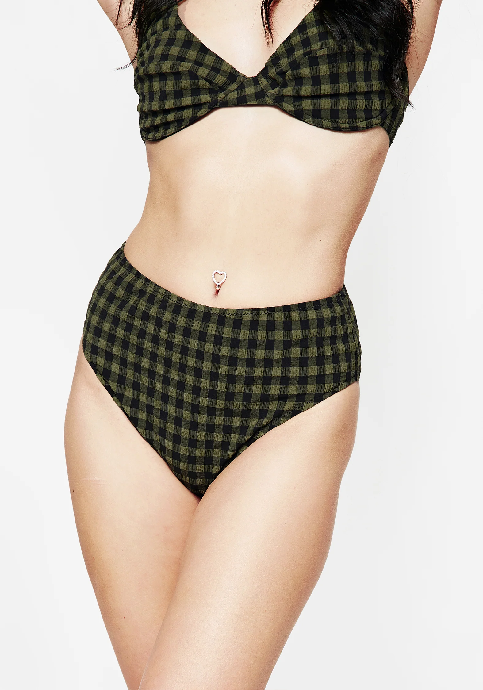 Terra Gingham High Waist Swim Bottoms - Image 6